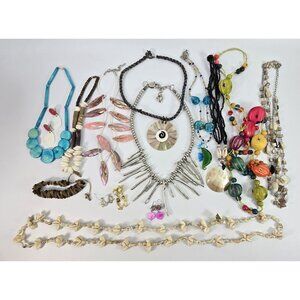 Fishcore Jewelry Lot 15pc Necklaces Bracelet Earrings Nautical Beach